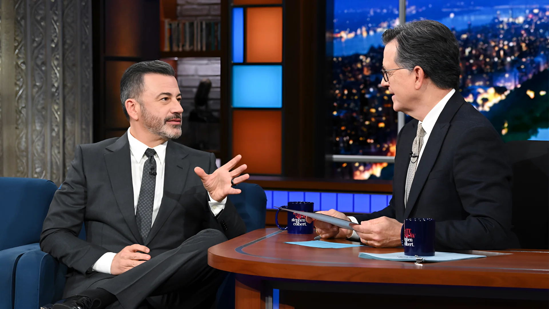 Jimmy Kimmel on 'The Late Show with Stephen Colbert.' Scott Kowalchyk/CBS