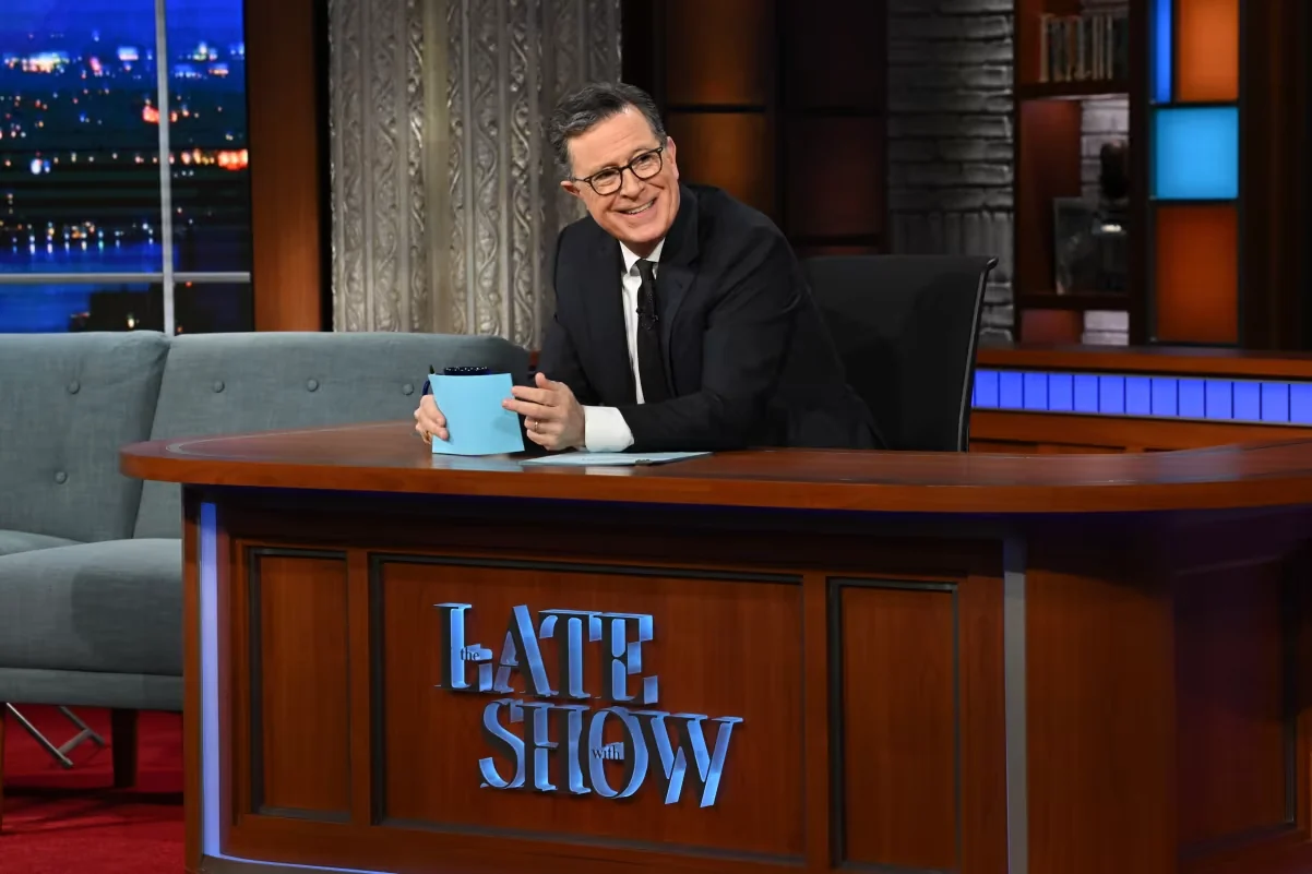 “The Late Show” with Stephen Colbert during a show on January 20, 2025. Scott Kowalchyk/CBS/Getty Images