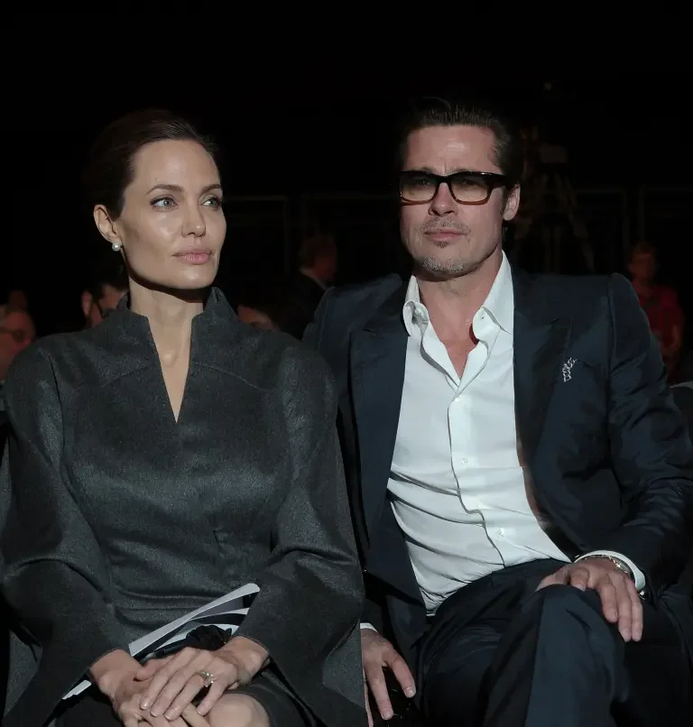 The “Moneyball” star finalized his long-running divorce from the “Maleficent” actress in December 2024. (Seen above in June 2014) AFP via Getty Images