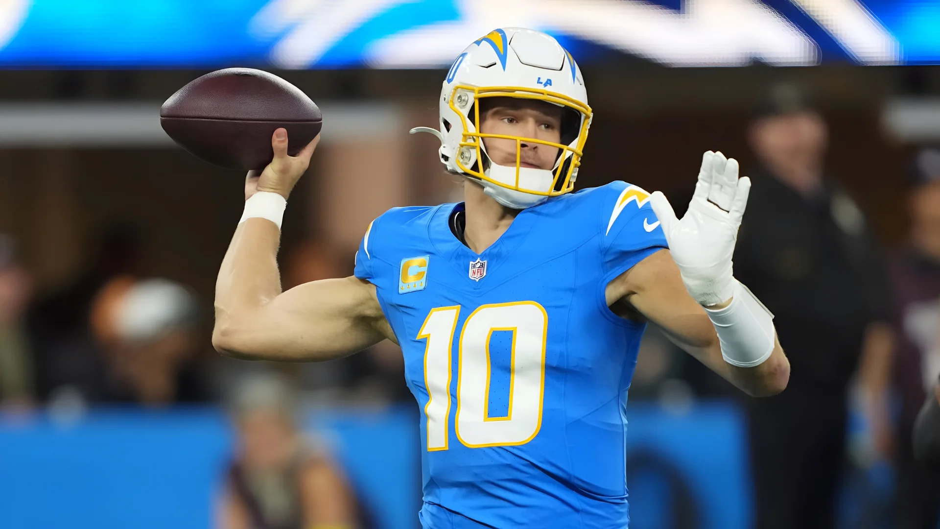 Justin Herbert has a new offensive coordinator this season, with a reputation for getting the most out of quarterbacks. | Kirby Lee-Imagn Images