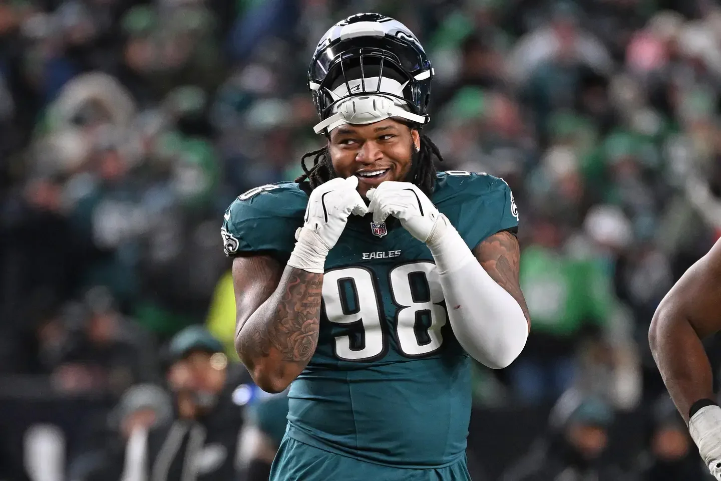 The Eagles typically sign stars early, but Jalen Carter does not have a big deal yet. | Eric Hartline-Imagn Images