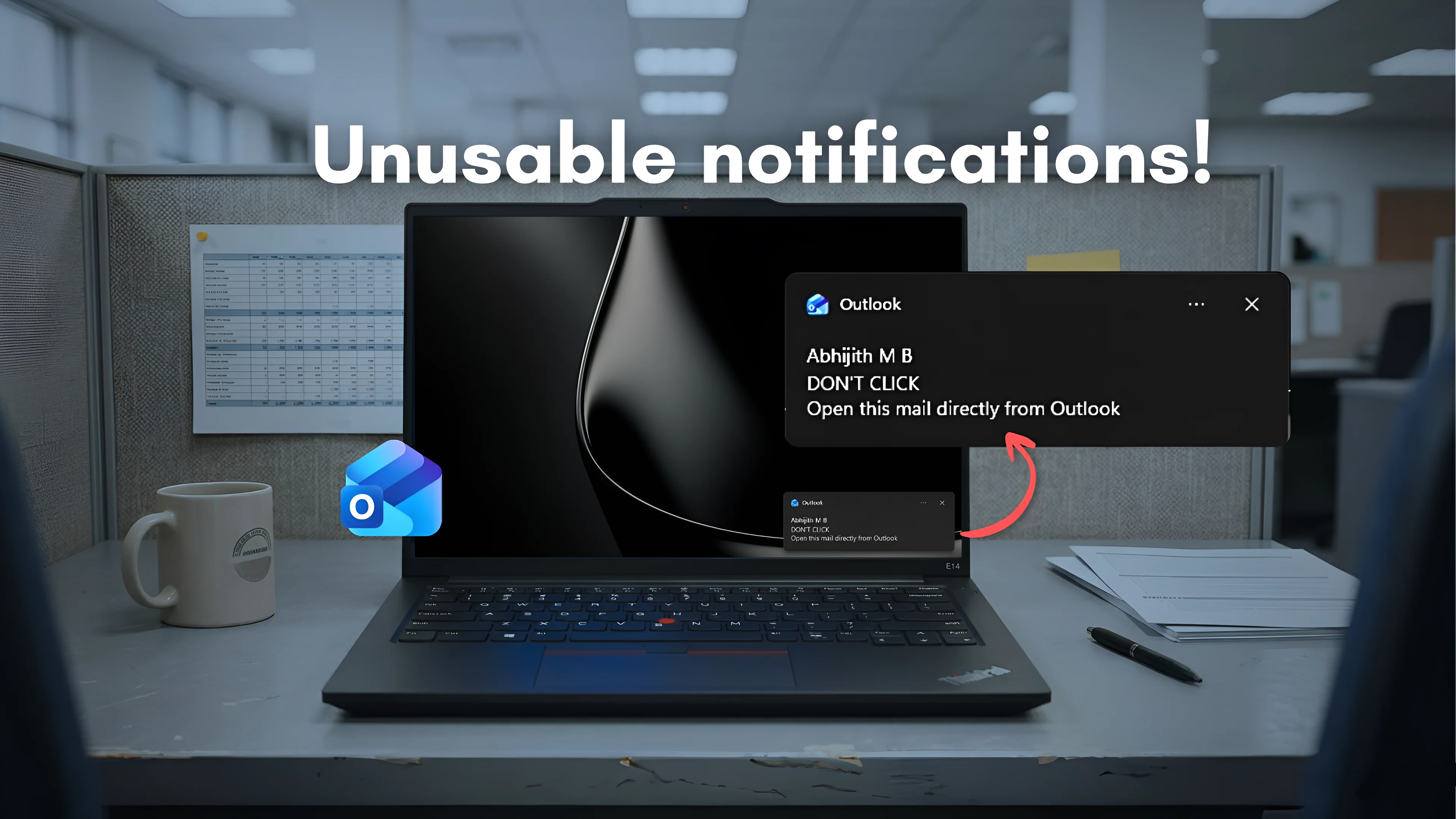 The shift to a Chromium-based web wrapper has quadrupled Outlook's resource consumption and introduced significant latency for basic Windows 11 notifications.
