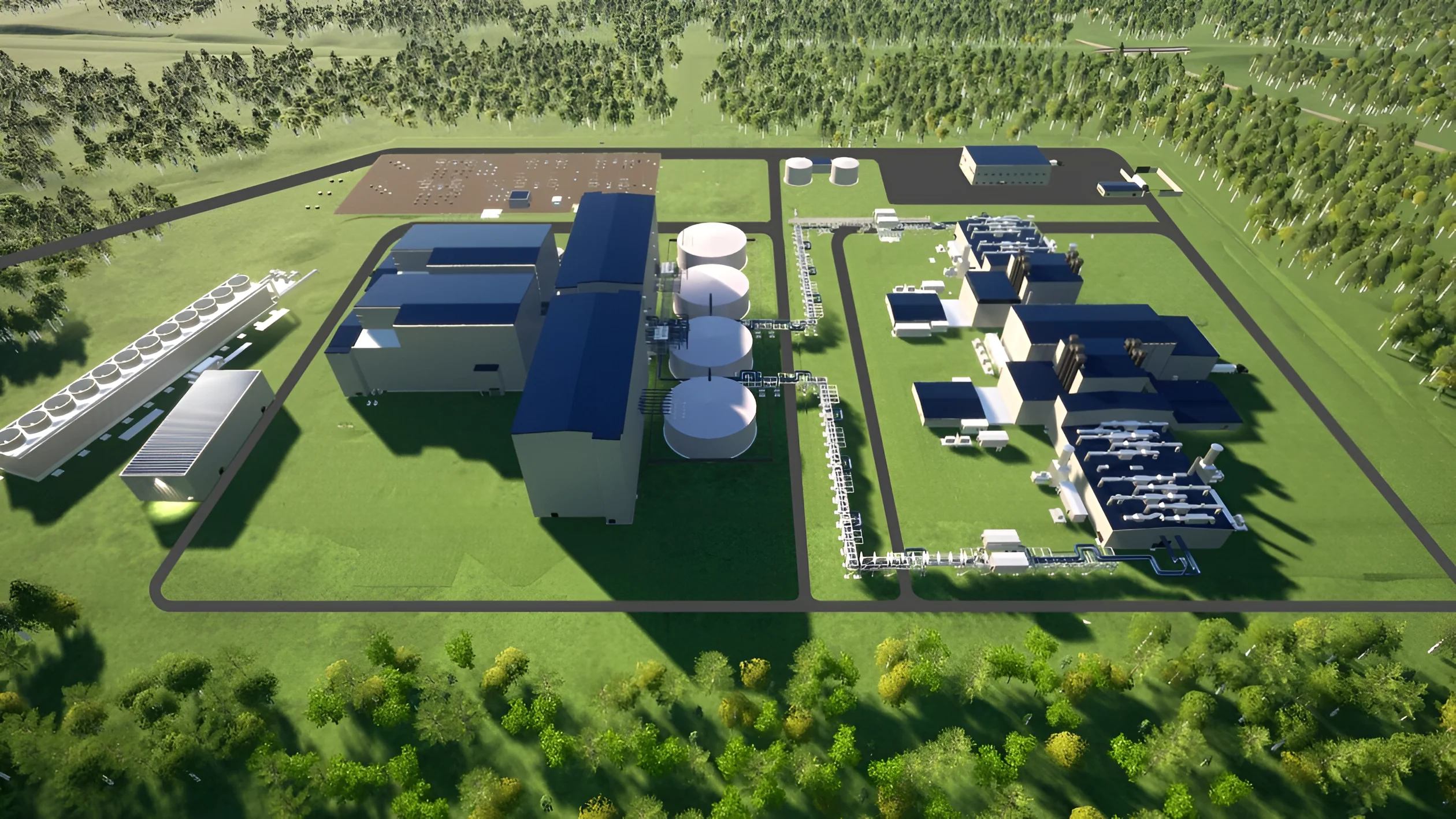 TerraPower and Meta have an agreement to launch a two-reactor nuclear power plant as soon as 2032. (Artist rendering provided by TerraPower)