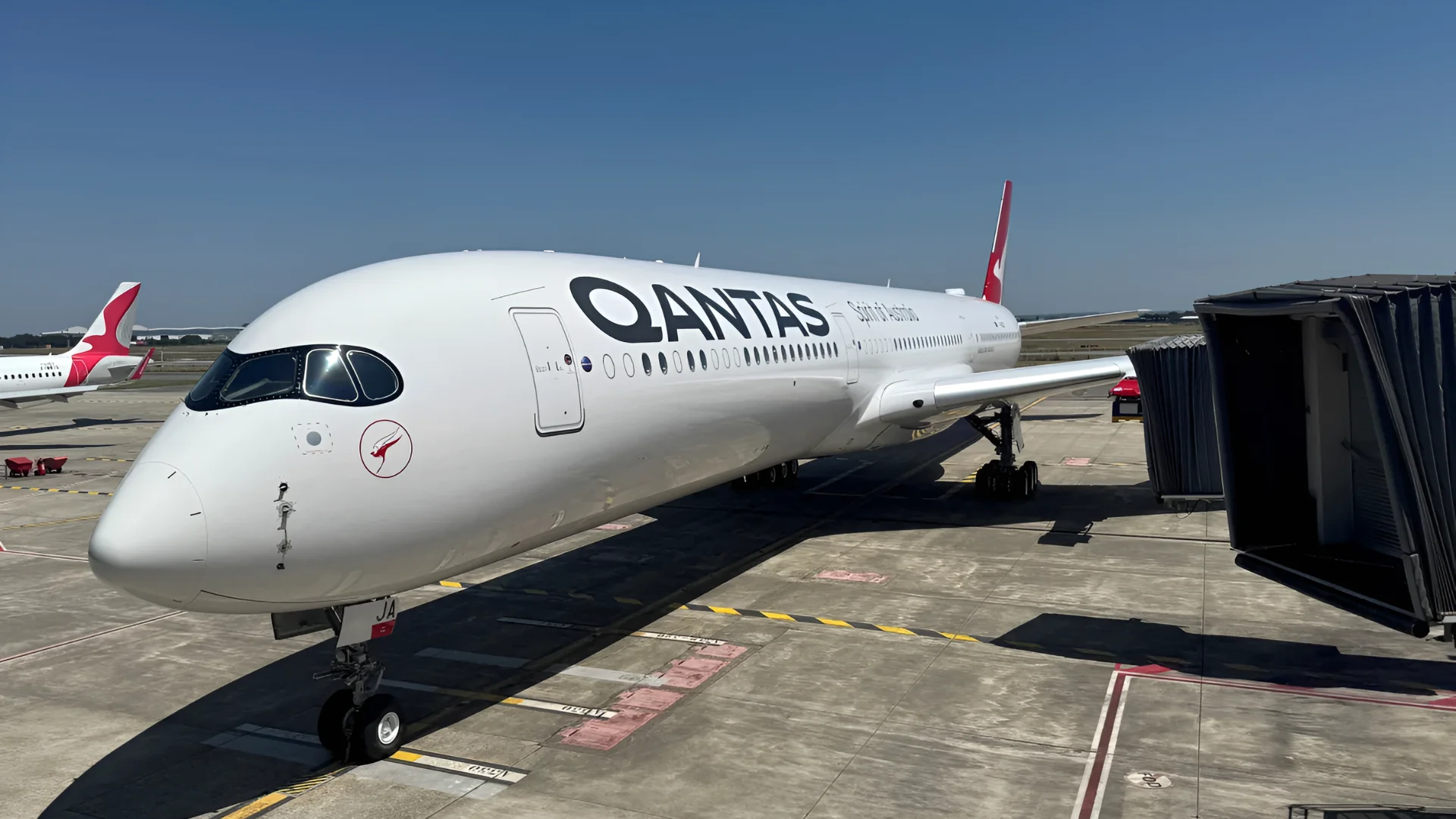 Australia’s Qantas this week presented the first of 12 modified Airbus A350-1000ULR jets to be used for record-breaking nonstop flights, with Sydney-London designated as the first route. Tim Hepher/Reuters