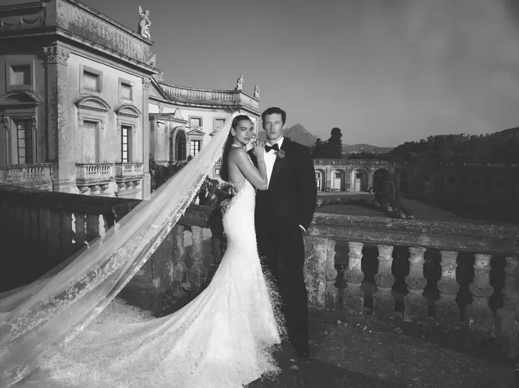 The gown also featured a dramatic six-foot train. Credit: CHANEL