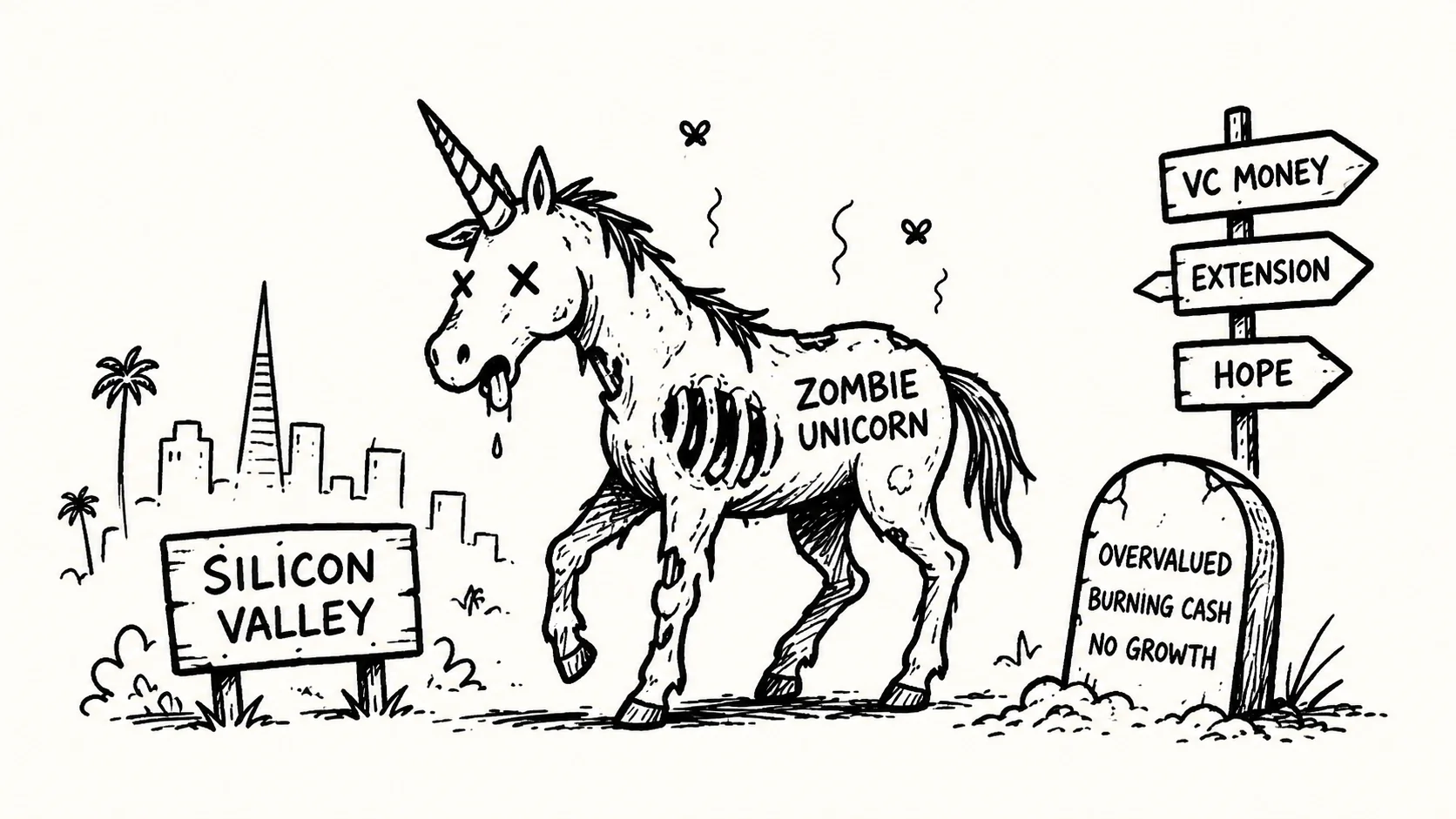 The Zombie Unicorn Problem Stalking Silicon Valley's Venture Ecosystem