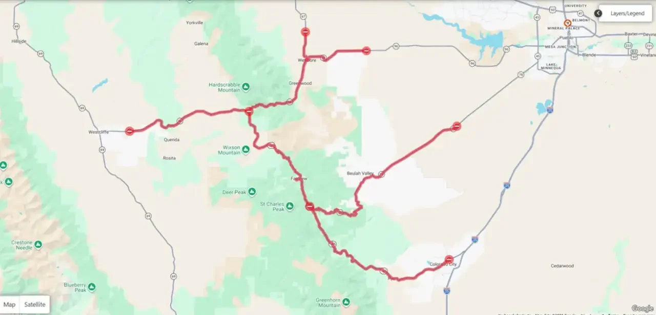 CDOT closures for Aspen Acres Fire, as of 7:30 a.m. on Thursday, July 2.