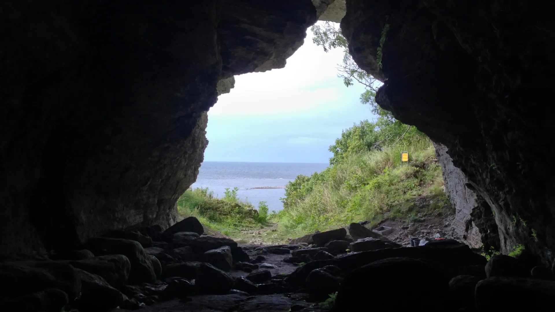 View from the cave Stora Förvar on the island of Stora Karlsö in Sweden. Photo: Jan Storå/Stockholm University