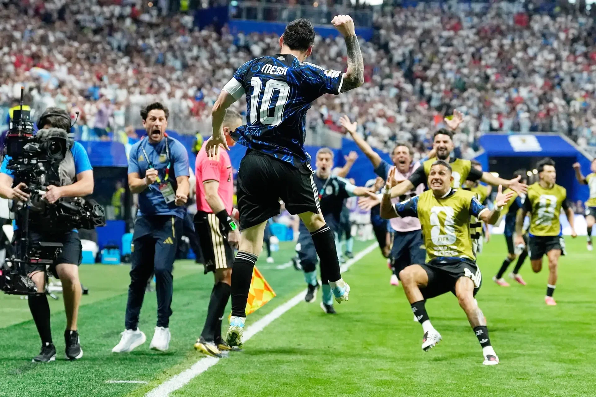 Lionel Messi of Argentina prepares for the 2026 World Cup final against Spain. (Photo: Boston Herald)