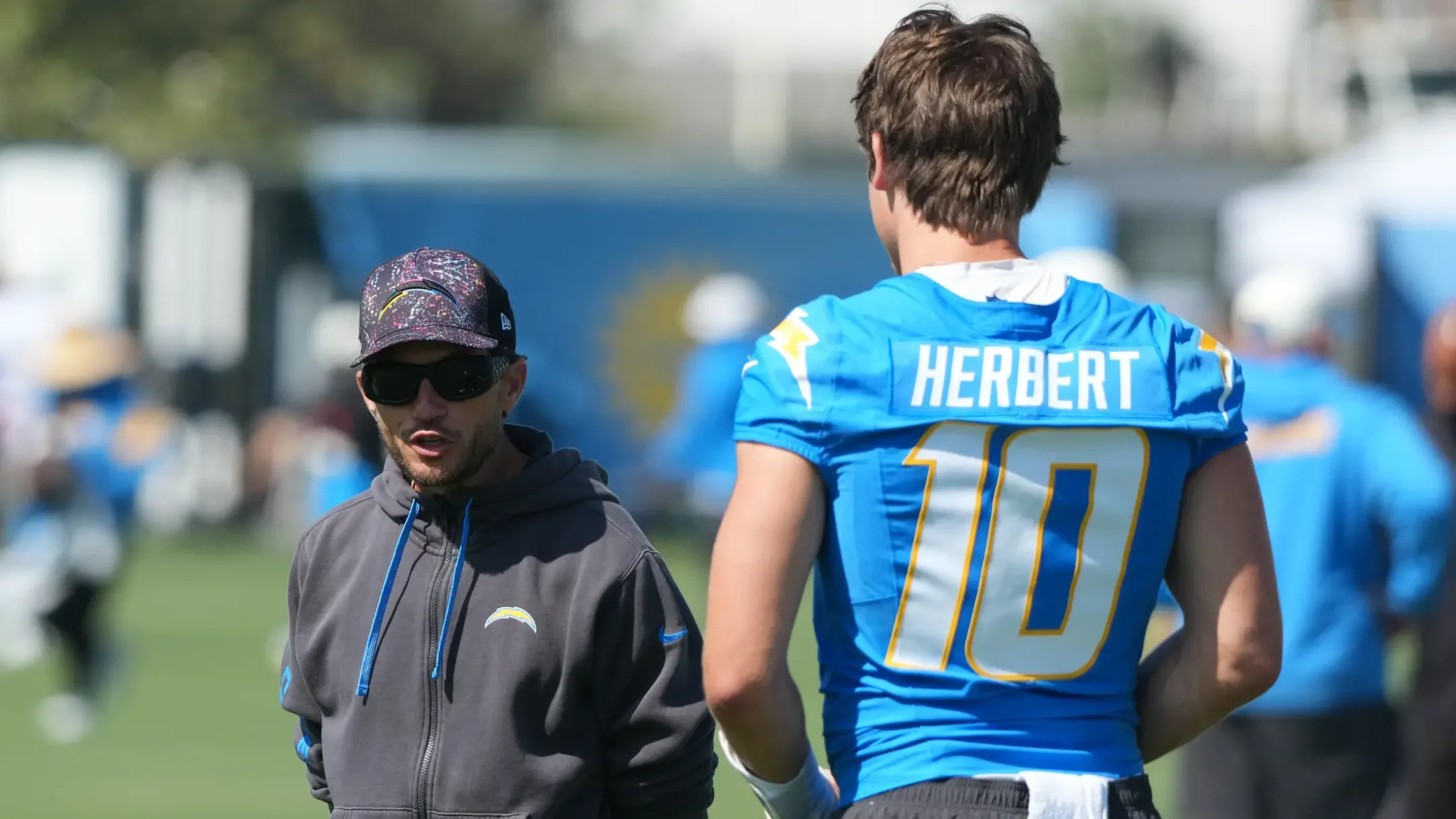 Big things are expected from the Chargers offense under new OC Mike McDaniel (left). | IMAGN IMAGES via Reuters Connect