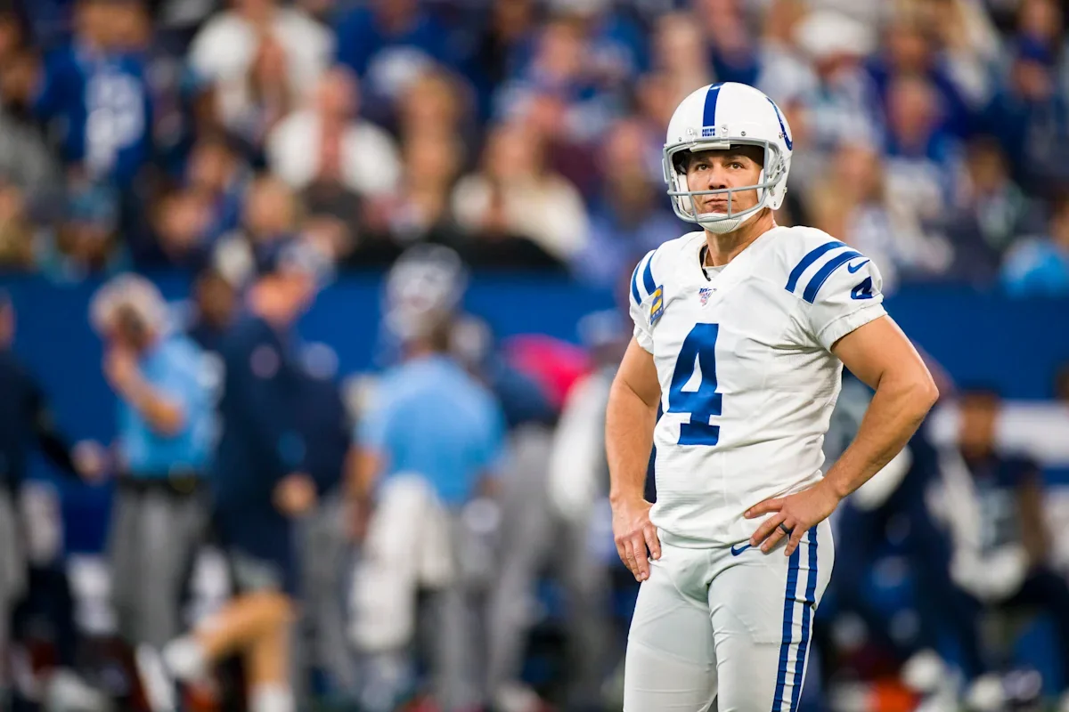 Adam Vinatieri was inducted into the Pro Football Hall of Fame on Saturday. (Photo by Brett Carlsen/Getty Images) (Brett Carlsen via Getty Images)