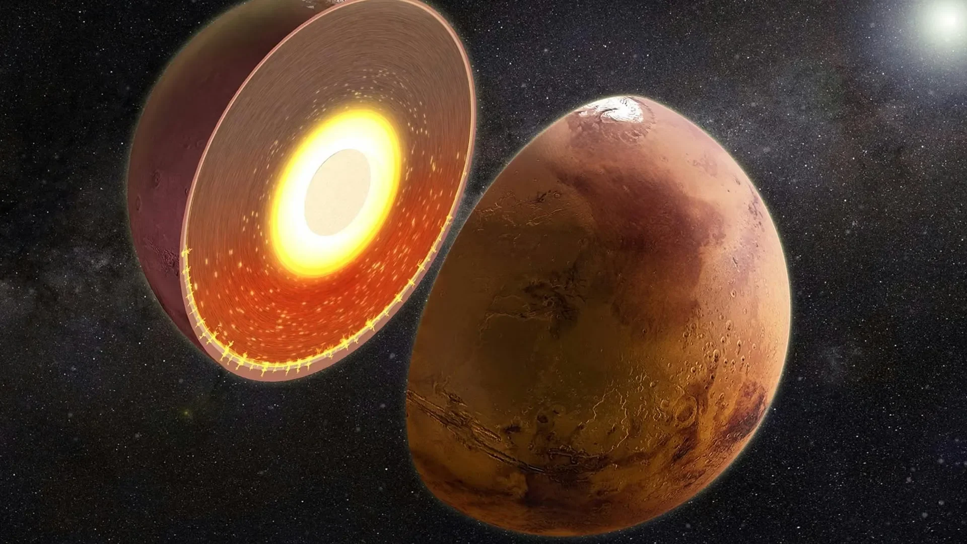 Artist concept depicting Mars's warm southern interior. Illustration: NASA/Theophilus Britt Griswold.