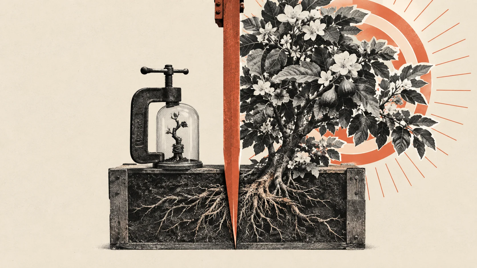 Inhibition and growth are opposing forces. Photo: AI/BytePith
