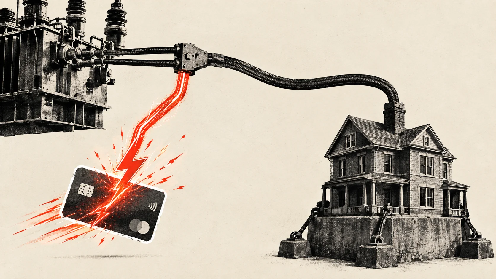 Credit card reacts fast while mortgage stays anchored. Photo: AI/BytePith.