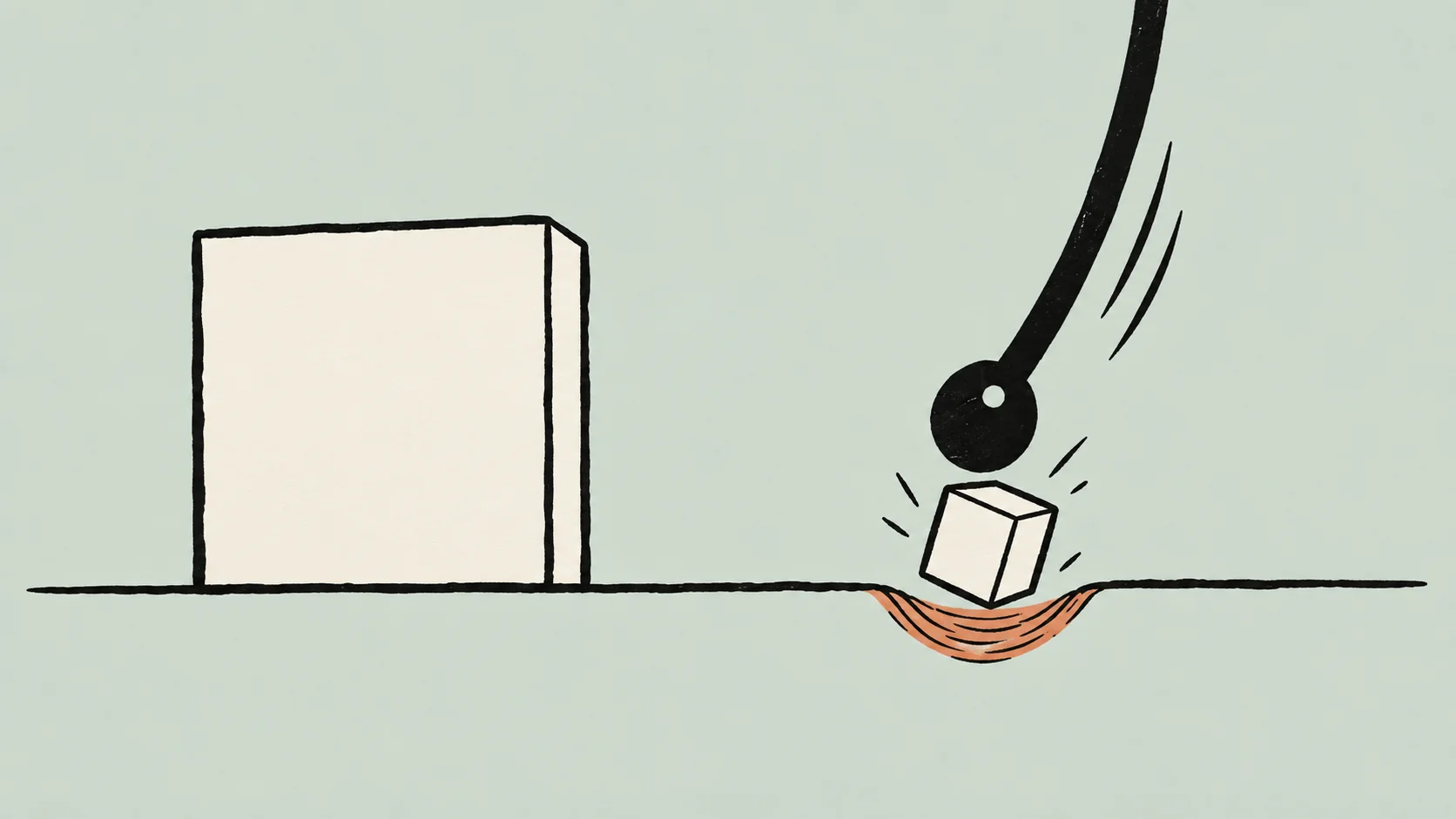 Caching frequency illustrated by repeated impact